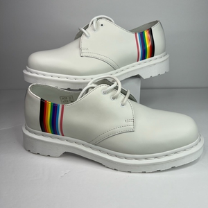 Dr‎ Martens 1461 Pride Leather Oxford White Womens Size 9 Mens Size 8